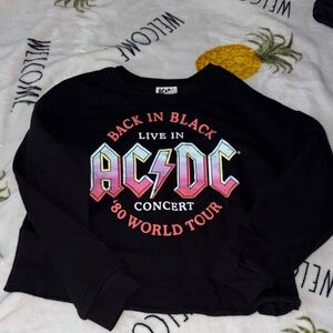 AC/DC Black Graphic Sweatshirt kids large 10/12